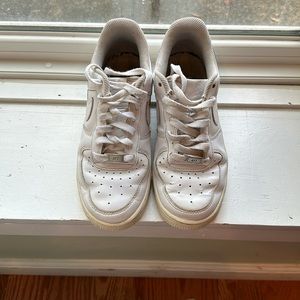 Women’s Nike Air Force 1, All White Sneakers